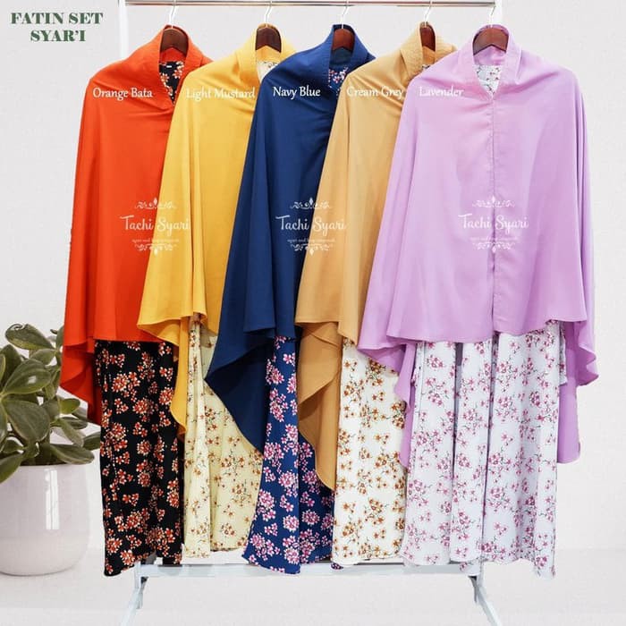 Monalisa FATIN BAJU SET GAMIS SYARI KHIMAR Wolfis (Gamis Set Syari)