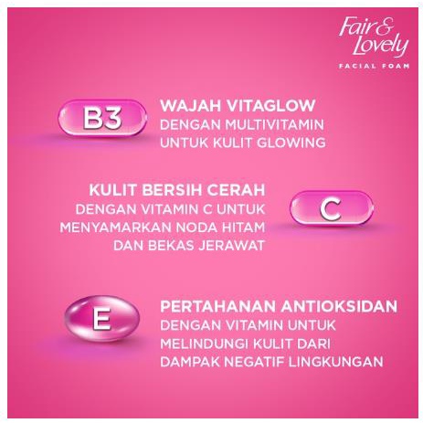 ^ KYRA ^ Fair And Lovely Facial Foam Brightening Pembersih Wajah Glow Lovely - Kemasan Tube