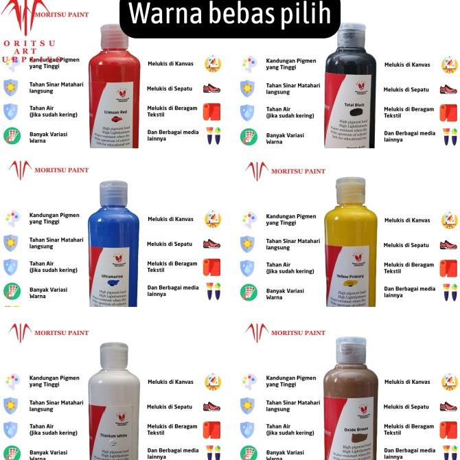 

Bundling Cat Akrilik Premium Moritsu (Moritsu Acrylic Paint) 250ML