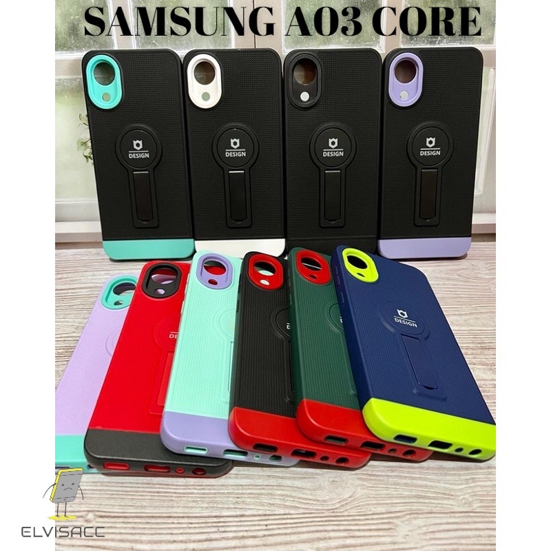 SAMSUNG GALAXY A03 CORE CASING STANDING LIPAT SOFTCASE PELINDUNG KAMERA