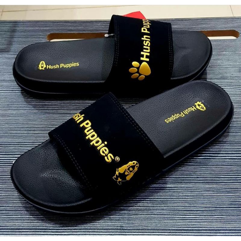 Sendal Hush Puppies Sandal Slop Hush puppies ori Sendal Hush puppies pria/wanita sendal Hush Pupies original premium-Persiti gold