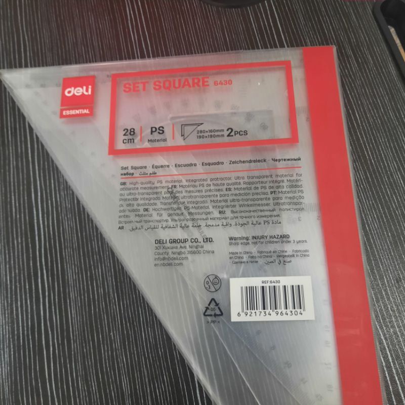 

penggaris segitiga set deli