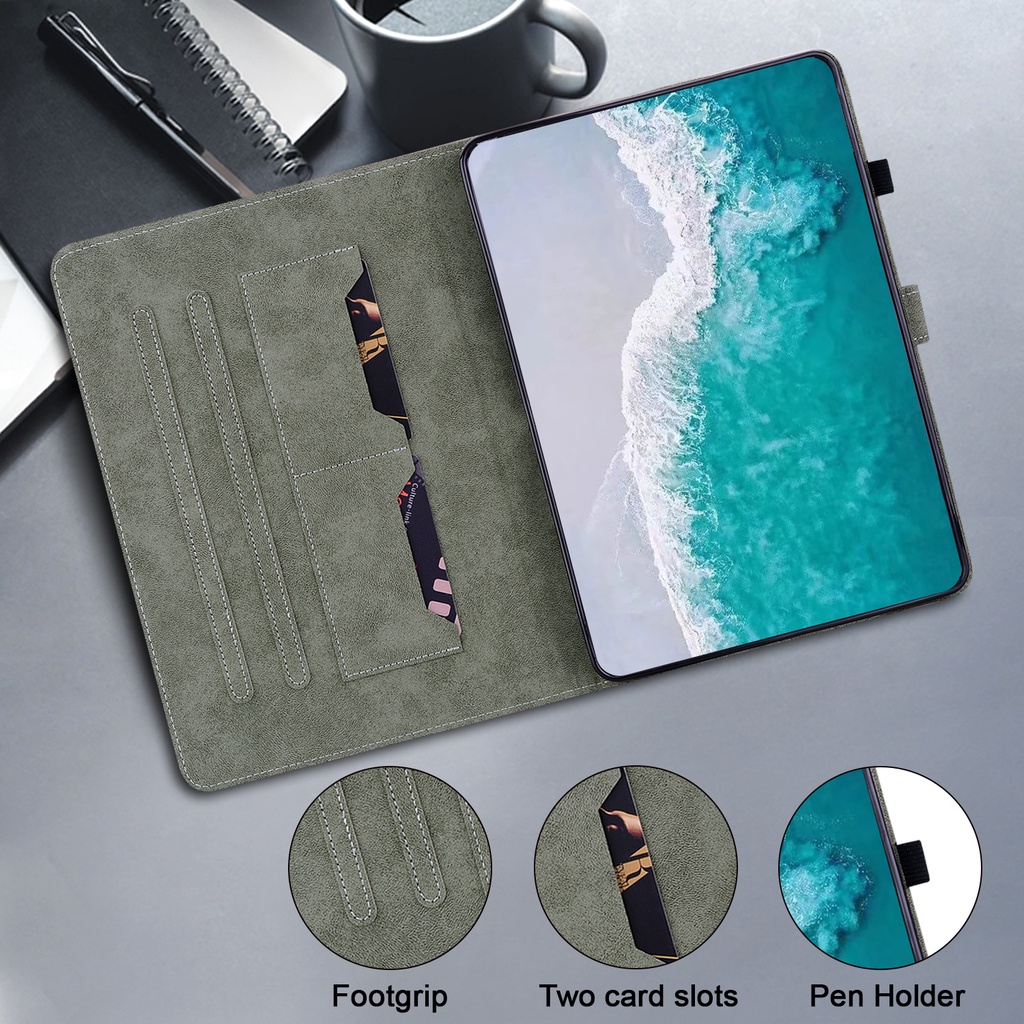 Casing Flipcase Xiaomi Redmi Pad (2022) 10.61 &quot;VHU4254IN 5G Motif Macan 3D Bahan Kulit