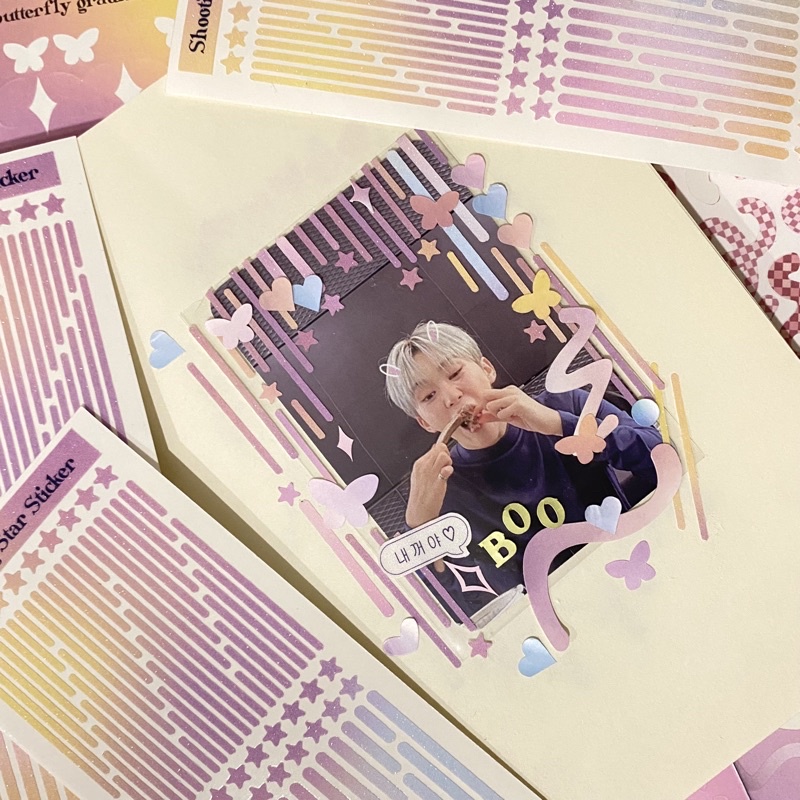 

SHOOTING STAR ☆ by RATTLED STUDIO - GLITTER GRADIENT DECO STICKER - STIKER KPOP PHOTOCARD DECORATION DEKORASI POLAROID / JOURNALING / JURNAL