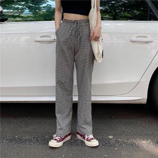  Celana  Panjang Casual Gaya Korea  Wide Leg Pinggang Karet 