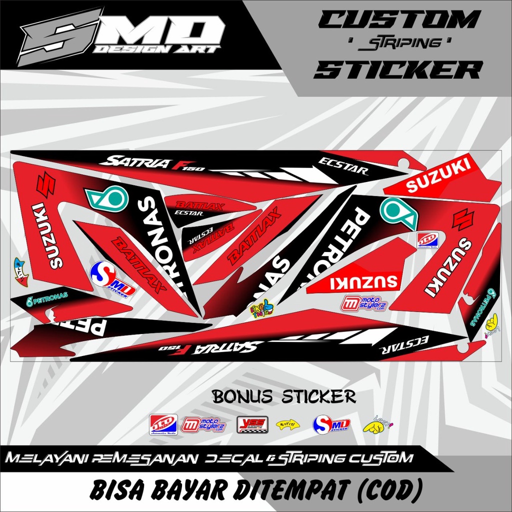 STRIPING VARIASI MOTOR SATRIA FU FACELIFT PETRONAS