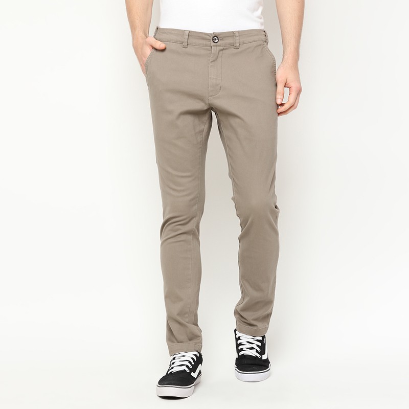  Edwin  Celana  Chinos Pria Osaka Slim Fit Stretch Mocha 