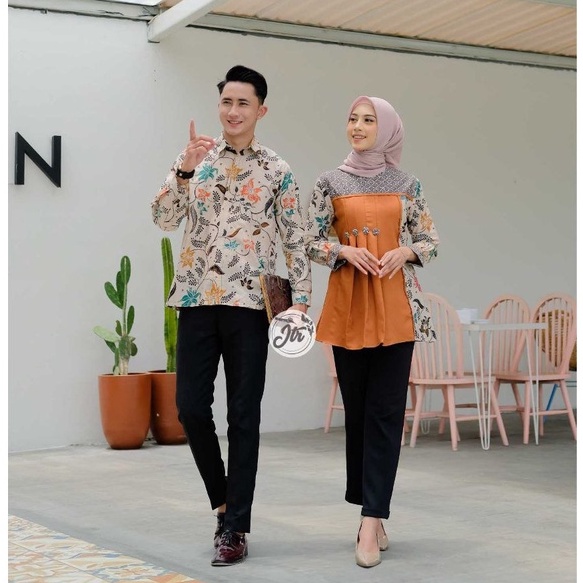 Batik Couple Modern Baju Batik Wanita Modern Atasan Batik Kerja Wanita Blouse Batik Kantor Seragam M L XL XXL