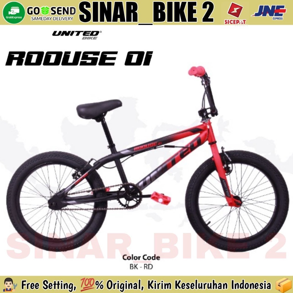 Sepeda Anak Laki 20 Inch BMX UNITED ROOUSE 01 Rotor