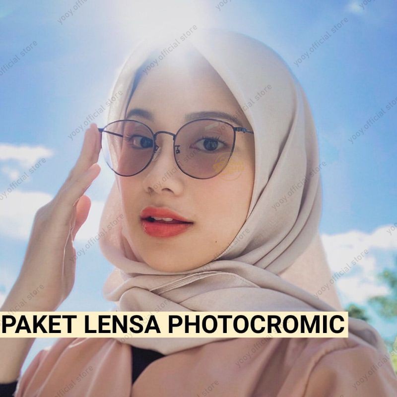 Kacamata Cat eye Photocromic Anti Radiasi Komputer