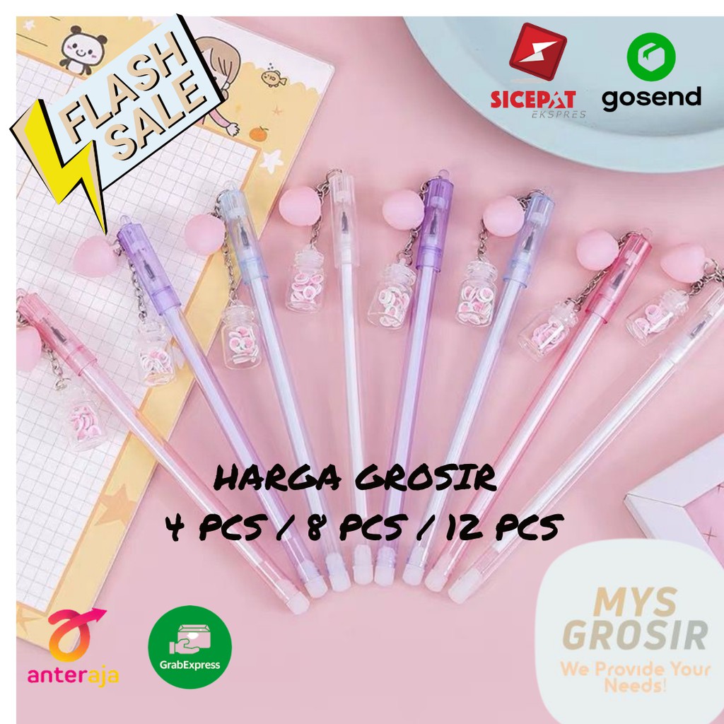 

GROSIR HARGA LEBIH MURAH 4PCS / 8PCS /12PCS Pulpen gantungan peach