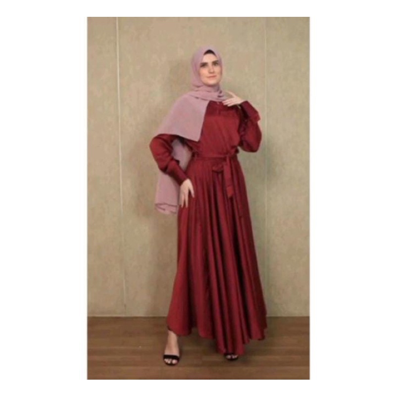 Gamis Abaya Turkey Silk Premium by Farza Collection