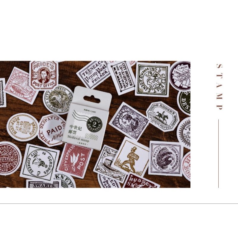 

[TO YOU] 45 PCS Medieval Stamp Deco Stickers Journaling