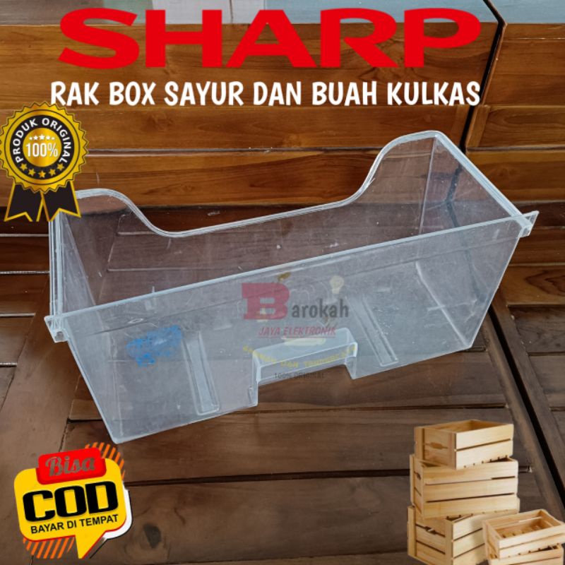RAK BOX SAYUR DAN BUAH KULKAS SHARP 1 PINTU ORIGINAL