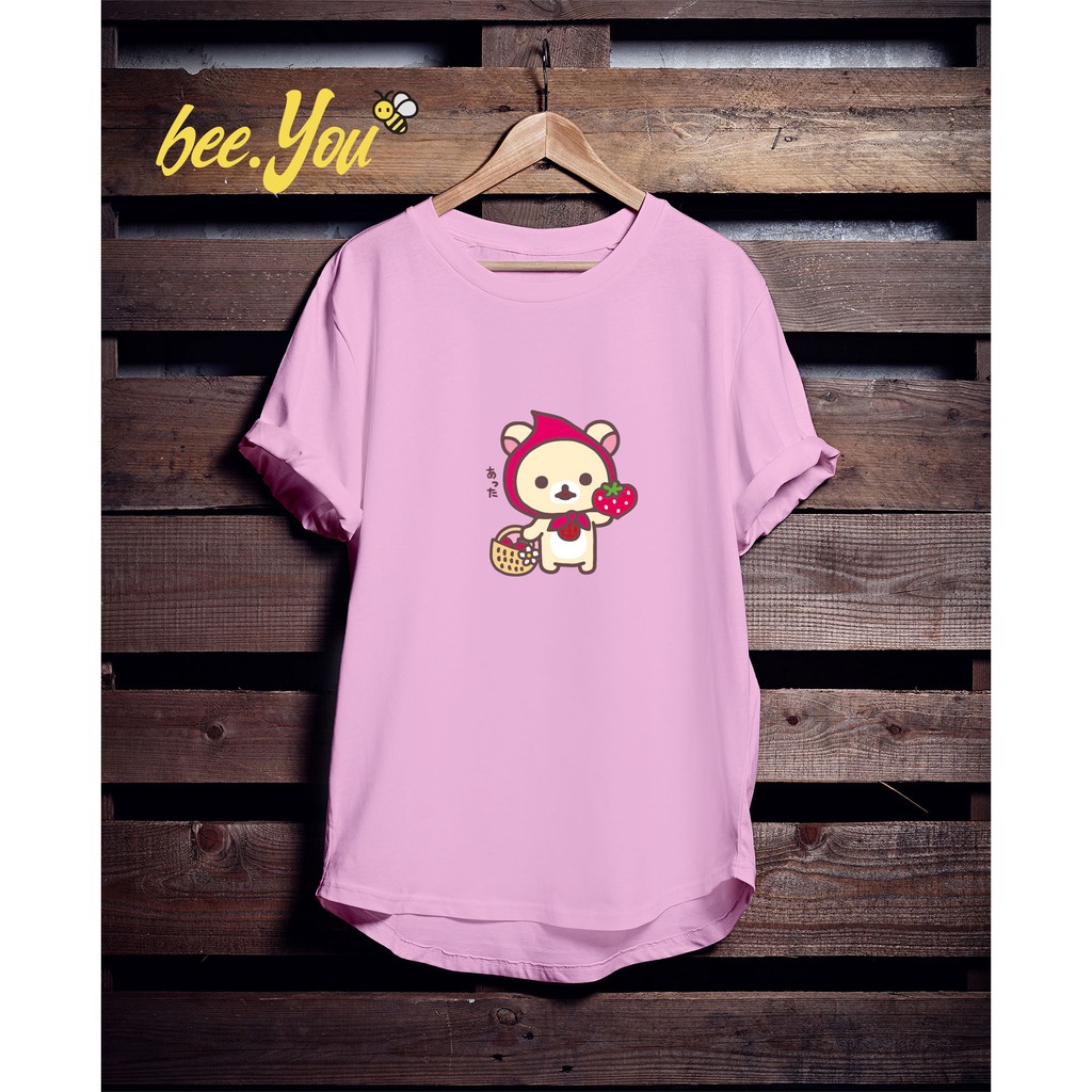 KAOS WANITA/ KAOS RILAKKUMA/ RILAKKUMA TSHIRT/ KAOS SABLON RILAKKUMA/ FASHION WANITA
