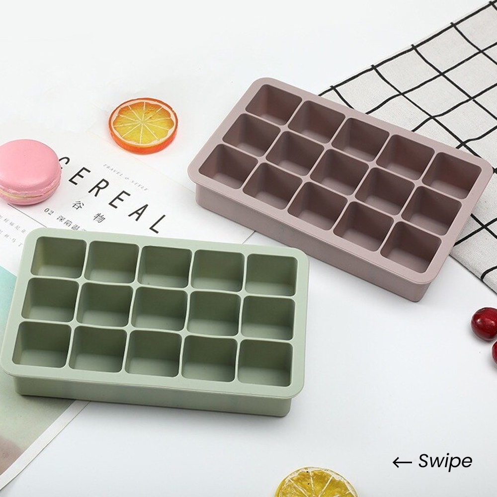 Cetakan Es Batu Silikon Ice Cube Maker 15 Hole