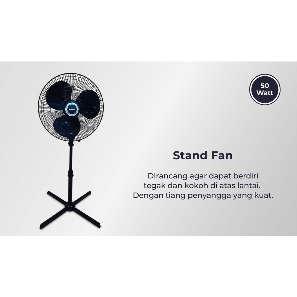 Kipas Angin Miyako KAS-1606 X PL Black/ Standfan Miyako 16&quot; Black