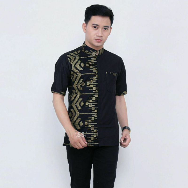 Baju Koko Kombinasi Batik Size M, L, XL ( ORIGINAL )