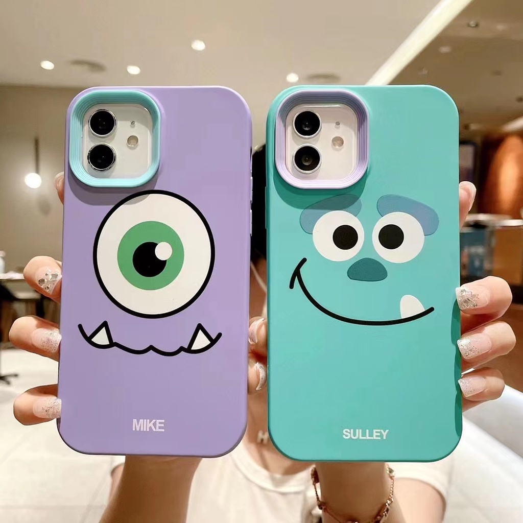 IPHONE Case Case Motif Kartun Lukis Bahan Silikon 3in1 Warna Untuk Iphone11 12 13 14 Pro Max Plus X Xs Max Xr 7 8 Plus SE 2020 Case Cover