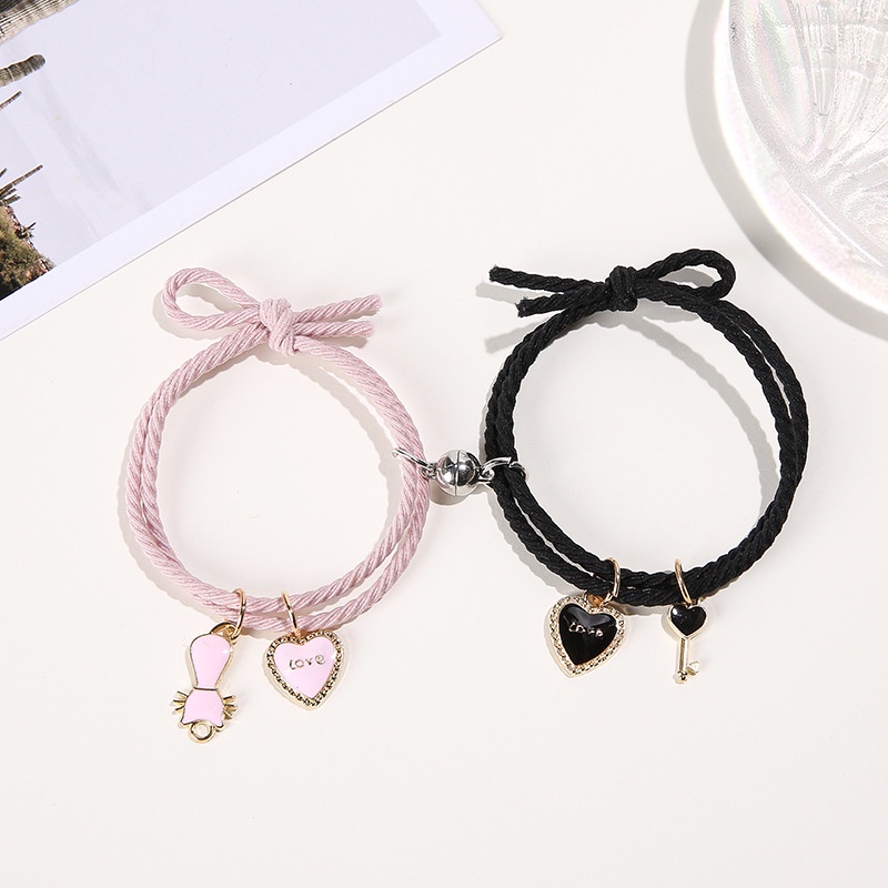 Mutual Attraction Magnet Key Love Bracelet Girlfriends Bestfriend Couple Bracelets &amp; Bangles