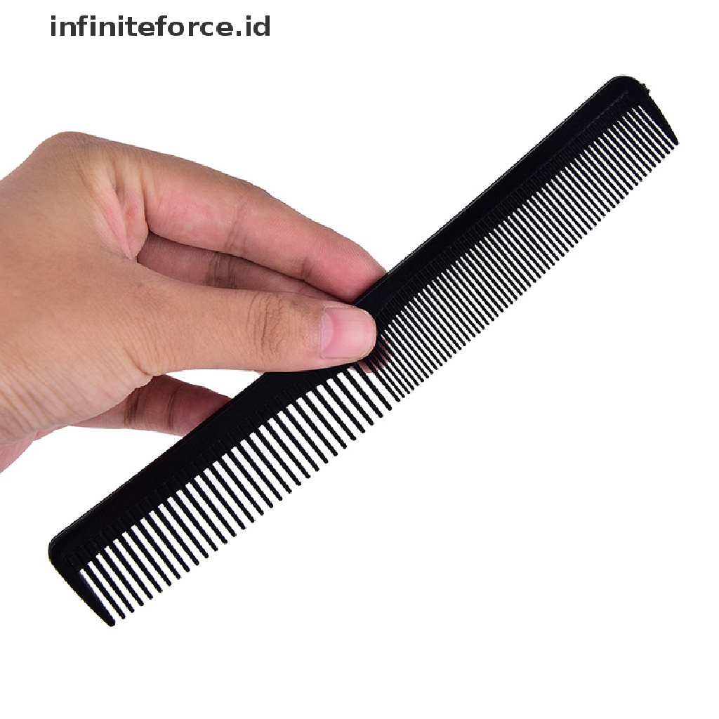 (infiniteforce.id) 5pcs / Set Sisir Gigi Rapat Anti Statis Bahan Plastik Untuk Potong Rambut / Salon