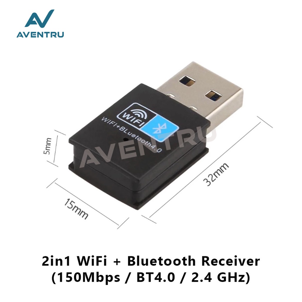 Mini USB WiFi Bluetooth 2in1 Dongle Receiver Wireless Adapter Adaptor USB