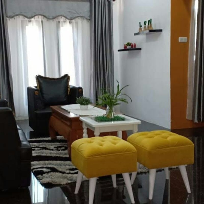 SOFA STOOL KOTAK Pakai Kancing ( 1pcs )