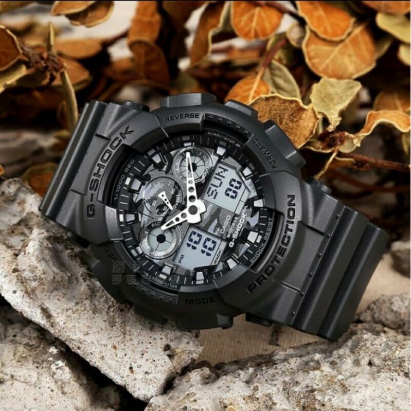 Jam tangan CASIO G SHOCK GA 100 Original, garansi resmi, box fullset