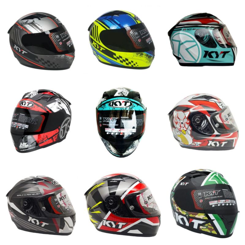Helm Full Face | Kyt R10 Motif,Polos 100% Original Lisensi SNI DOT