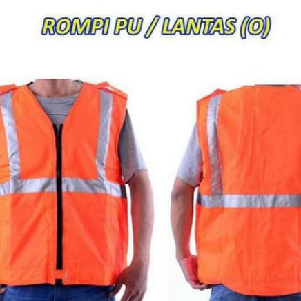 Rompi proyek / Rompi parkir / Rompi PU / Rompi / Rompi busa parasit - Orange