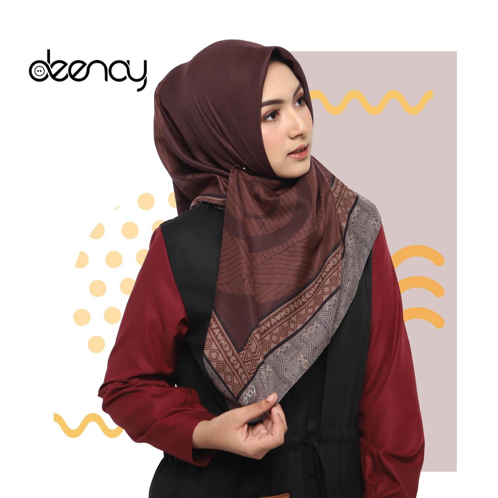 10+ Ide Hijab Segi Empat Deenay Motif Kerudung Deenay  