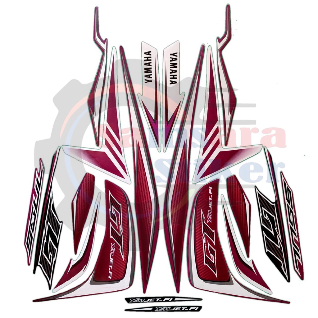 Stiker Motor Mio soul gt street 2013 ungu