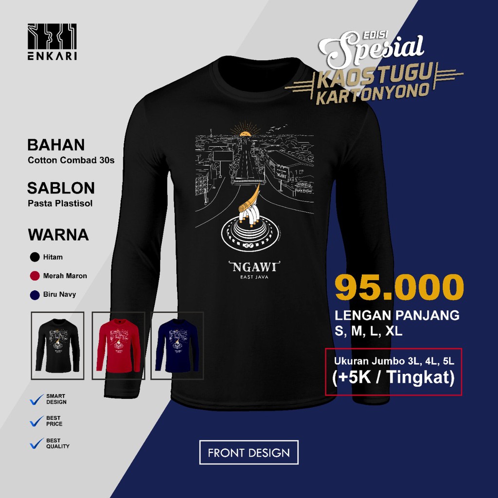 KAOS KARTONYONO NGAWI/KAOS ENKARI LENGAN PANJANG