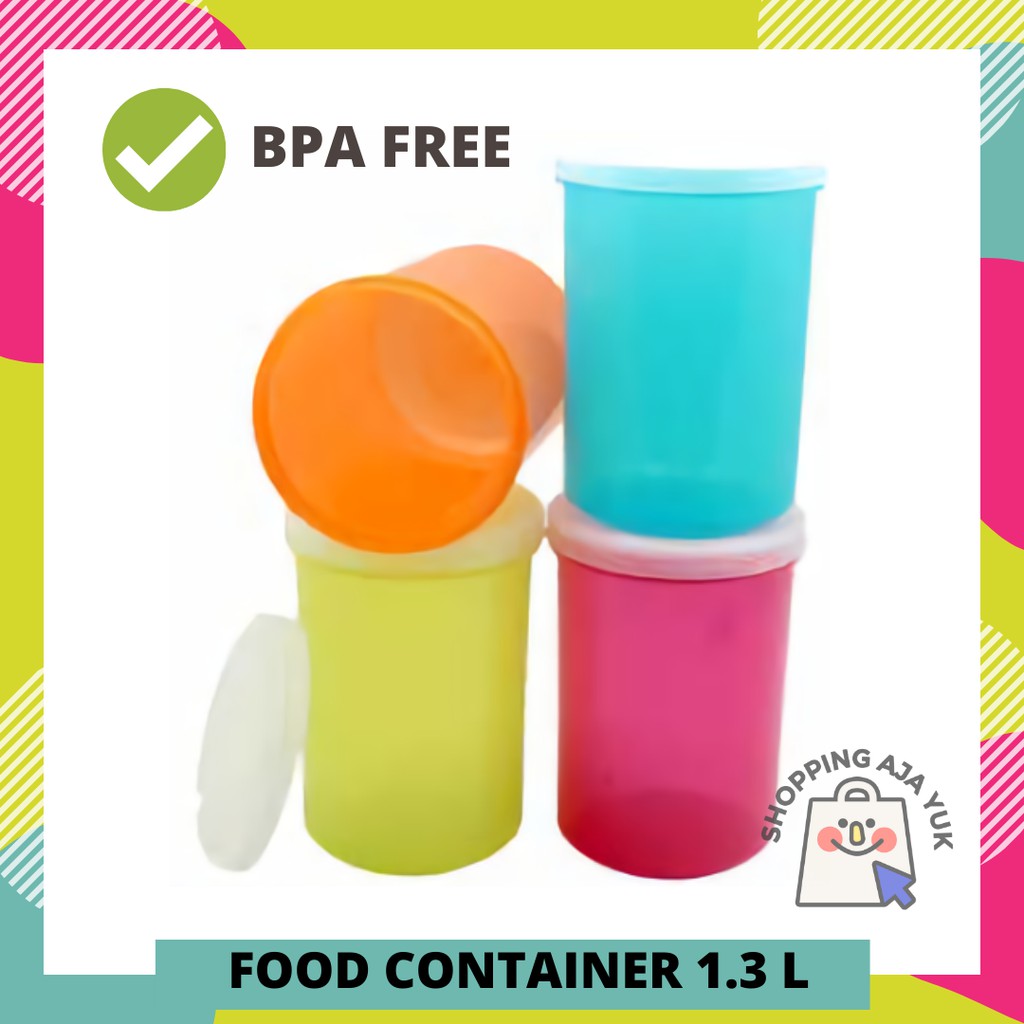TOPLES / FOOD CONTAINER / WADAH PLASTIK KUE KERING WARNA WARNI  BPA FREE