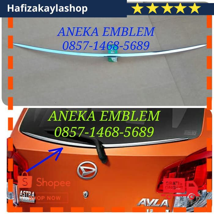 Part mobil original - lis kaca belakang agya - lis kaca belakang ayla zn 279