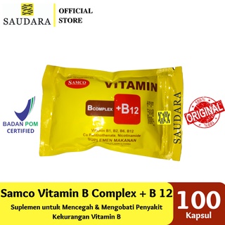 Jual Vitamin B Complex + B12 ( SAMCO ) BOTOL (100 Kapsul) (Botol ...