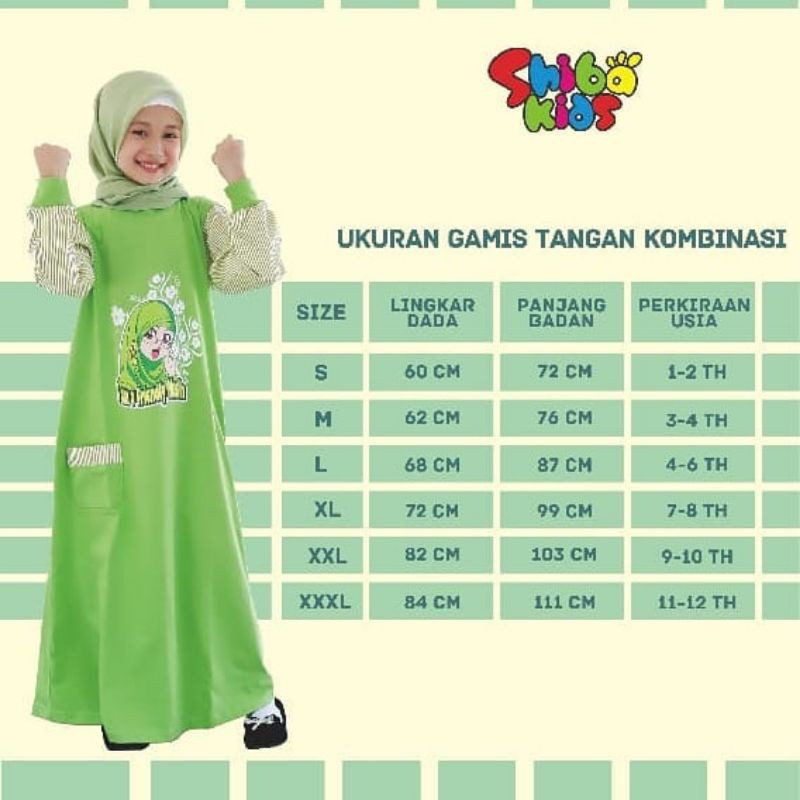 Gamis Anak bahan kaos adem
