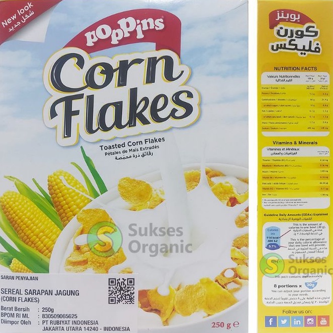 

Poppins Corn Flakes 250gr