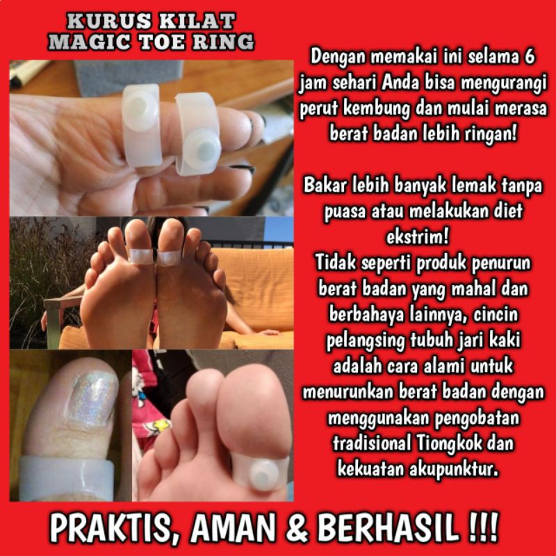 CINCIN PELANGSING Magic Toe Ring Penurun Berat Badan No Pelangsing Obat Diet Korset Herballife