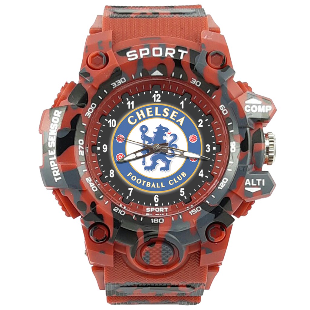 (ISTIMEWA BOSSQUE) JAM CUSTOM CHELSEA STRAP ARMY - 5 Warna