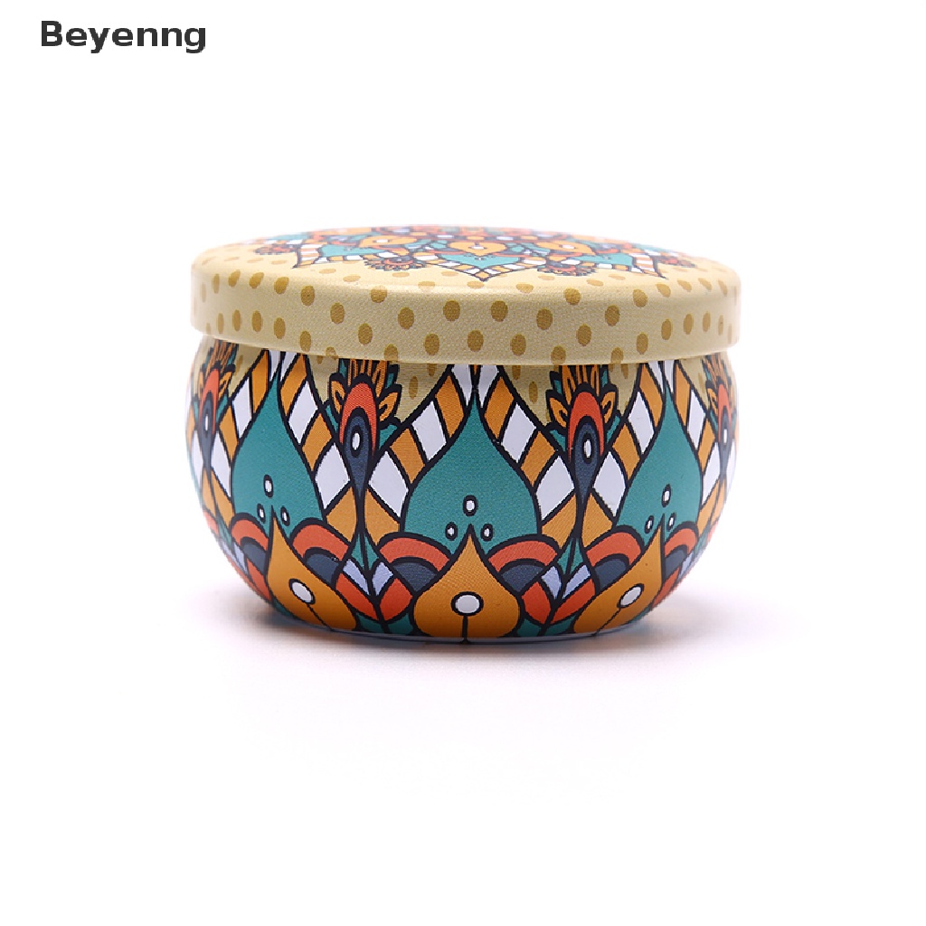 Beyenng Retro Floral Tin Can Tea Storage Box Candy Gift Case  ID