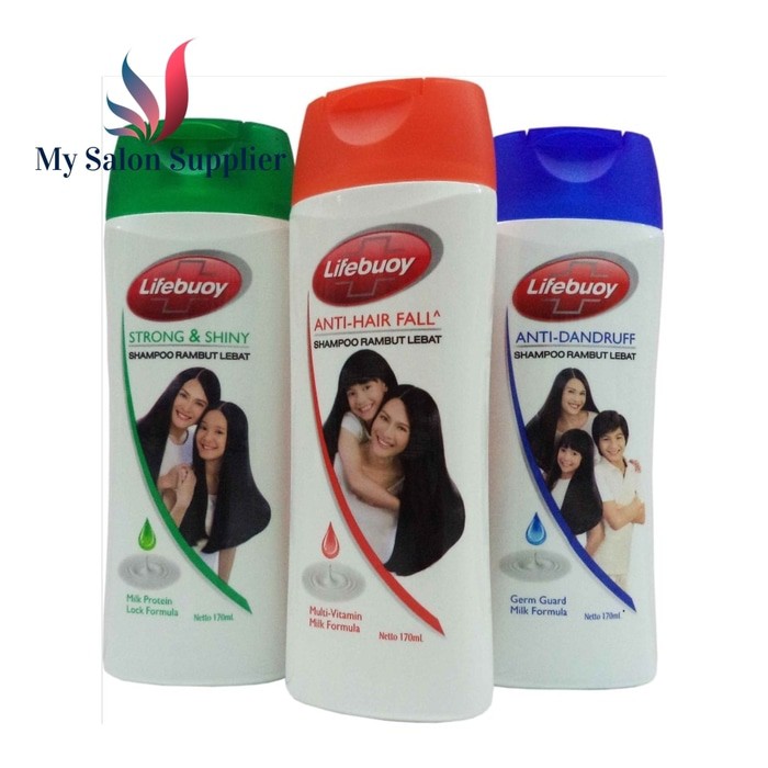 Lifebuoy Shampoo 170ml Anti Dandruff Ketombe / Anti Hair Fall Rontok / Strong Shiny Kuat Berkilau