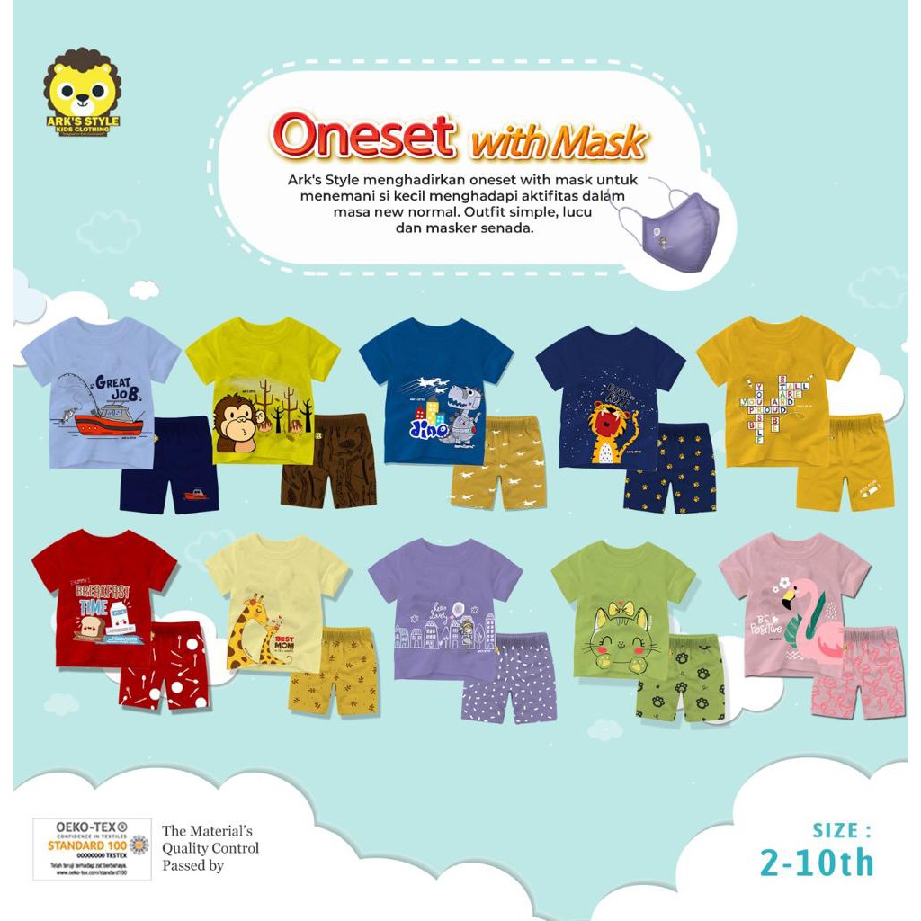 SETELAN ANAK ARKSTYLE ONESET WITH MASK
