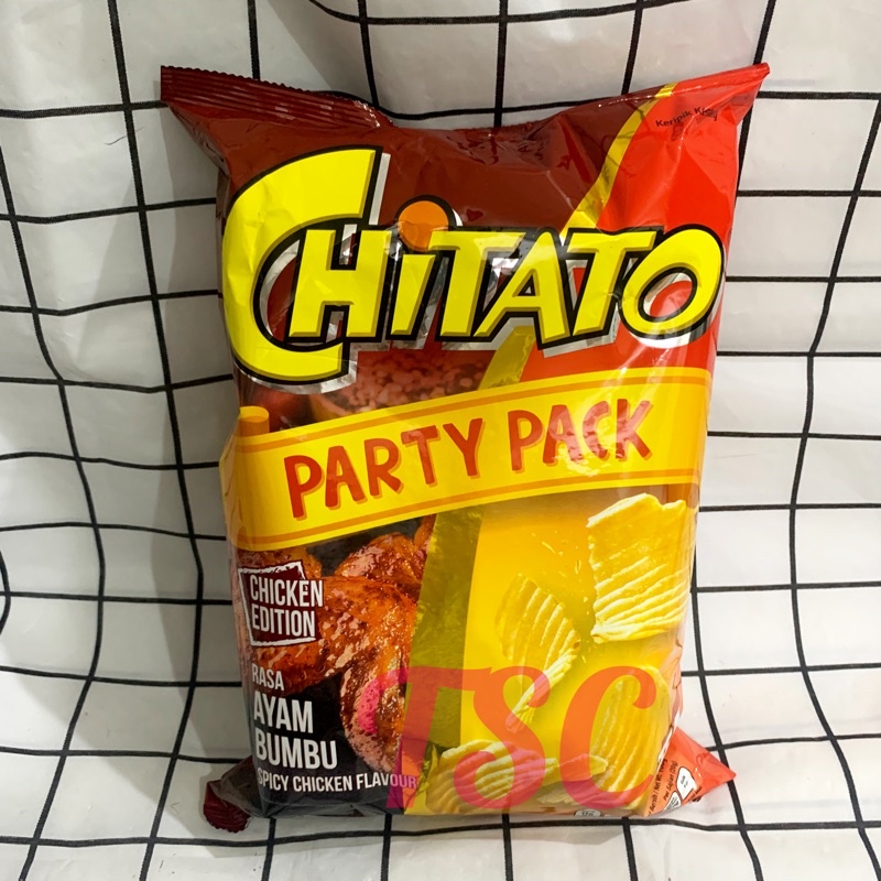 

Chitato Spicy Chicken Potato Chip 168gr / Chitato Party Pack / Potato Chip / Sayap Ayam / Pedas / Wing / Ayam Bumbu / Keripik Kentang