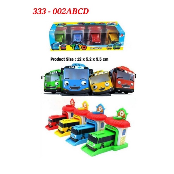 MAINAN TAYO GARASI ISI 4 SET TAYO GARASI IMPORT