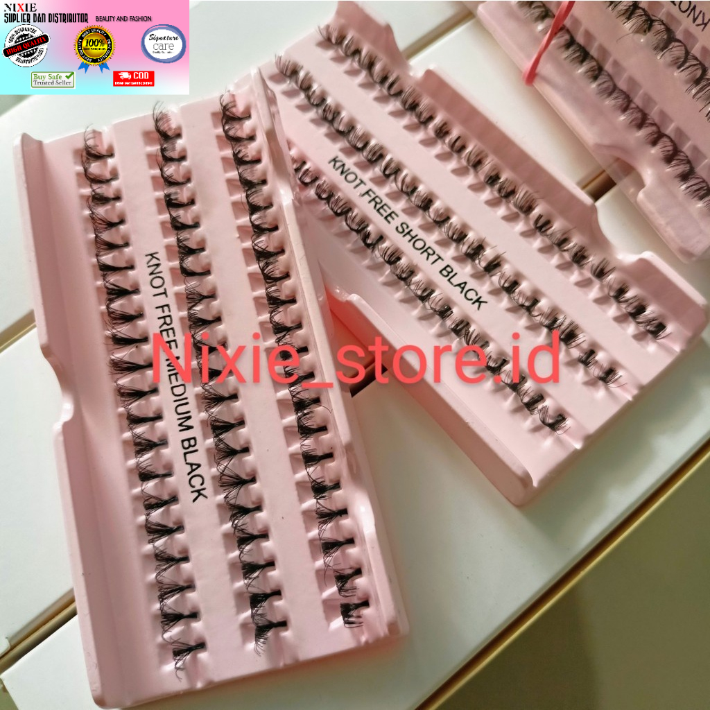 Bulu mata Tanam Eyelash Extension KNOT FREE EXTRA LENTIK EXTRA TEBAL HITAM 10 ply Super Premium Kualitas Export Bagus