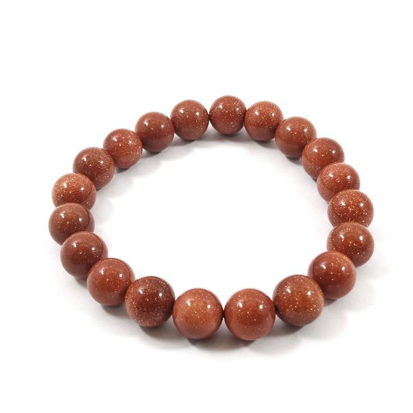 Gelang Batu Natural Pasir Emas Diameter 10 Mm Top Quality