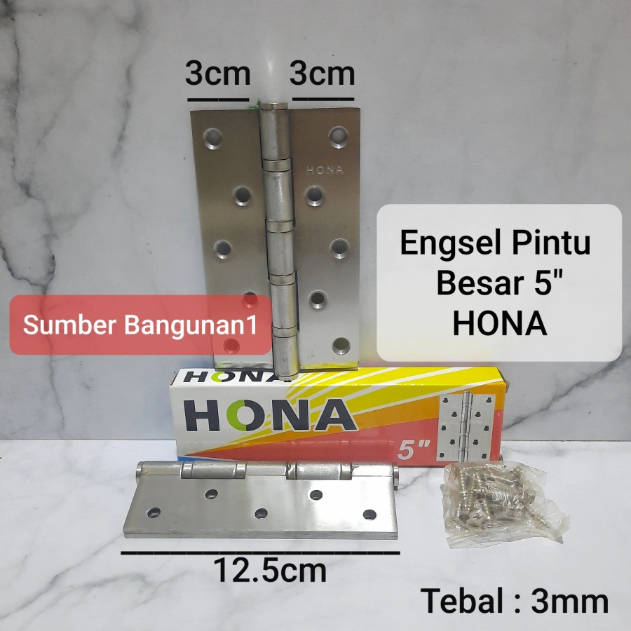 Engsel pintu 5" HONA engsel jendela panjang kamar besar tebal 5 inch stenlis