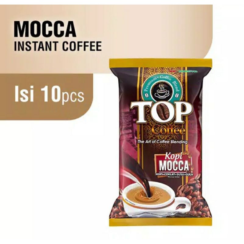 

kopi mocca instan TOP coffe 1 pack isi 10 bungkus