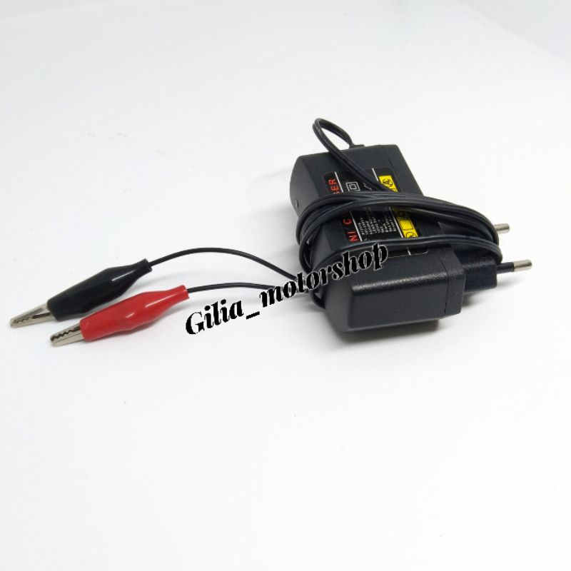 Charger aki mini 12V Alat Test Lampu Charger Aki Mini Cas Baterai 12V